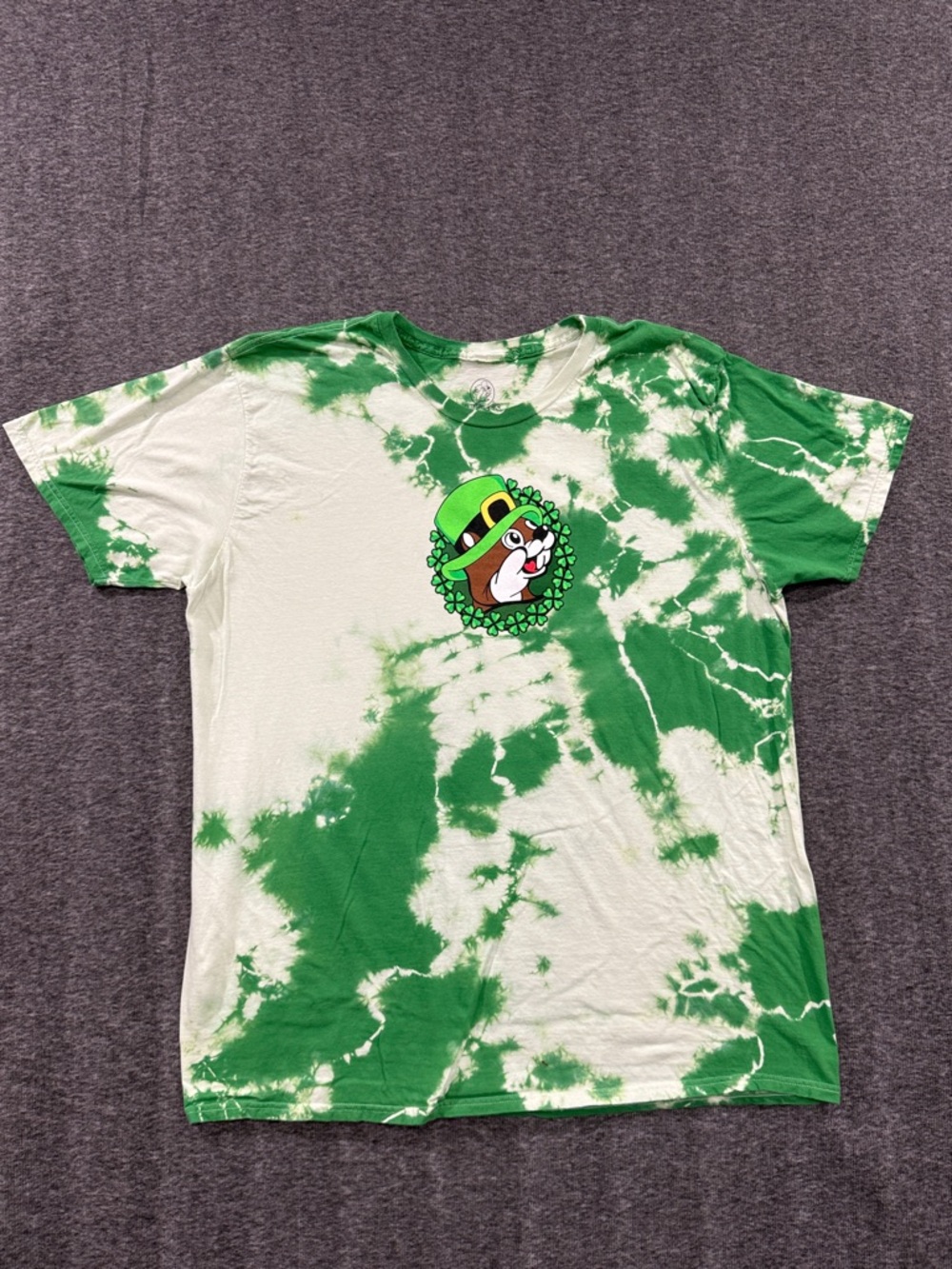 BUC-EES Green & White Tie-Dye Tee Shirt Size 2XL Beachy Party